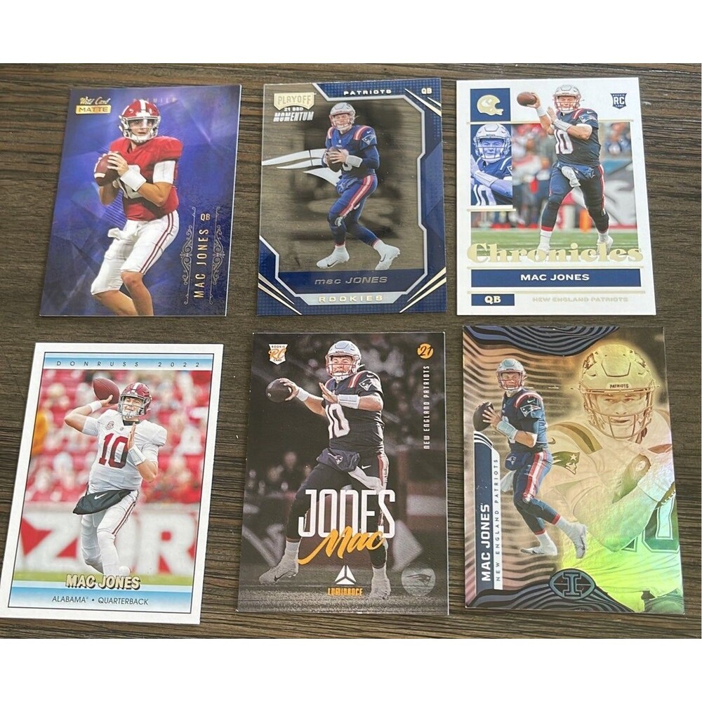 Mac Jones 6 card rookie lot ALWAYS OPEN TO OFFERS!!!